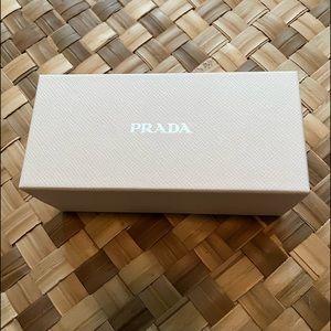 EMPTY WHITE PRADA SUNGLASSES BOX EXCELLENT CONDITION 8” x 3” x 3.5”